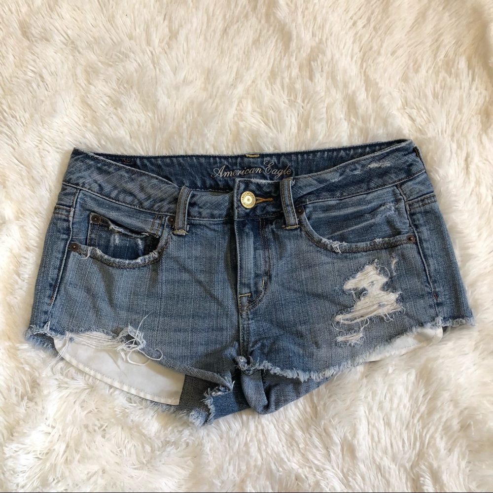 American Eagle Distressed Jean Shorts 4